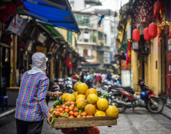 Hanoi commerce Vendeur de rue